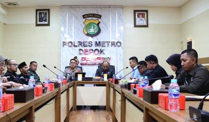 Polres Metro Depok melaksanakan Kuliah Kerja Profesi (KKP) Sespimmen Polri Pendidikan Reguler (Dikreg) Angkatan 63. (Foto: PMJ News)