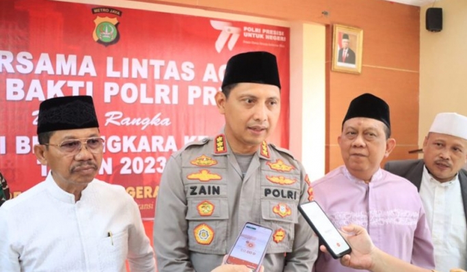 Polres Metro Tangerang Kota menggelar kegiatan doa bersama lintas agama menyambut HUT Bhayangkara ke-77. (Foto: PMJ News).