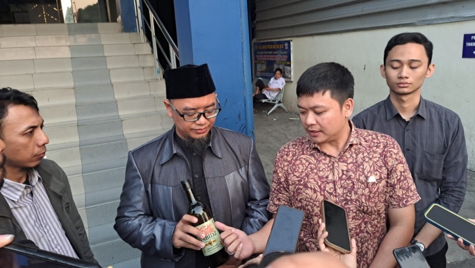 Penjual Wine Nabidz Dilaporkan ke Polisi. (Foto: PMJ/Fajar).