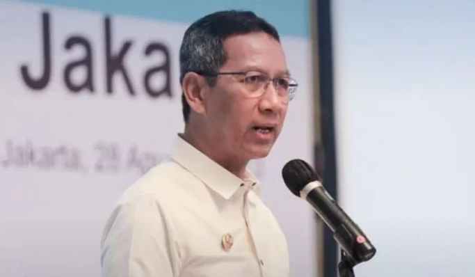 Penjabat Gubernur DKI Jakarta, heru budi Hartono saat memberikan keterangan. (Foto: PMJ News/Pemprov DKI)