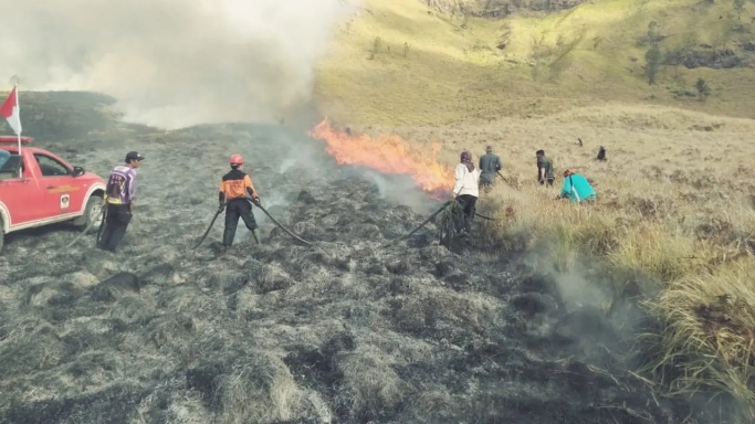 Kawasan Gunung Bromo ditutup sementara. (Foto: PMJ/BB TNBTS).