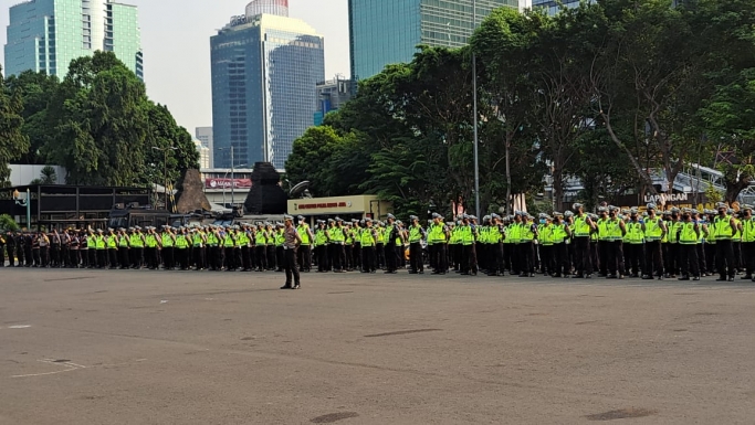 Gelar pasukan untuk Operasi Zebra 2023. (Foto: PMJ/Fajar). 