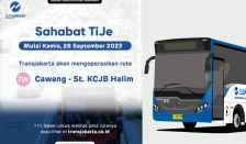 PT Transjakarta kembali membuka rute baru yang akan melayani tujuan Cawang-Stasiun KCJB Halim. (Foto: PMJ News/Twitter @PT_Transjakarta)