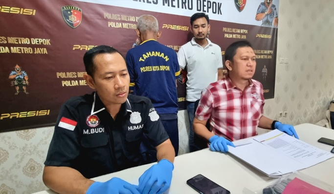 Polres Metro depok menggelar konferensi pers pengungkapan kasus. (Foto: PMJ News)