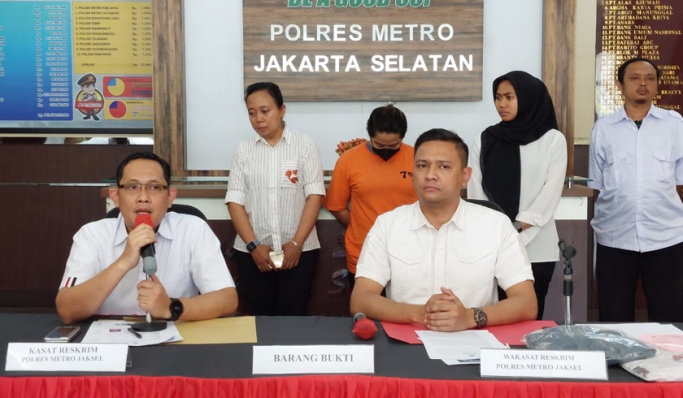 Polres Metro Jakarta Delatan menggelar rilis pengungkapan kasus prostitusi anak di bawah umur. (Foto: PMJ News)