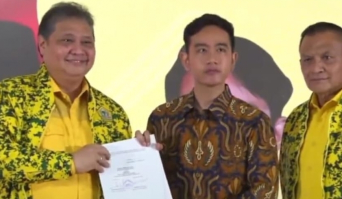 Partai Golkar resmi mengusulkan Wali Kota Solo, Gibran Rakabuming Raka menjadi bakal cawapres Prabowo Subianto. (Foto: PMJ News/Istimewa)