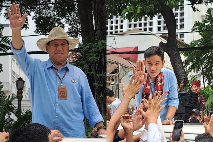 Prabowo Subianto dan Gibran Rakabuming Raka. (Foto: PMJ/Fajar).