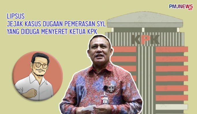 Grafis Lipsus Jejak Kasus Dugaan Pemerasan SYL yang Menyeret Ketua KPK. (Foto: PMJ News/Ilustrasi/Hadi)