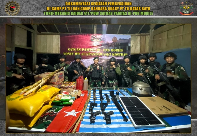 Senjata api dan logistk ke Kelompok Separatis Papua digagalkan. (Foto; PMJ/Ist).