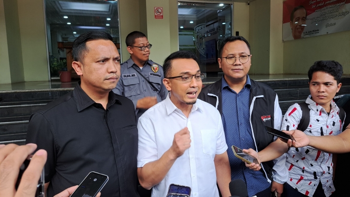 Aiman Witjaksono di Polda Metro Jaya. (Foto: PMJ/Fajar). 