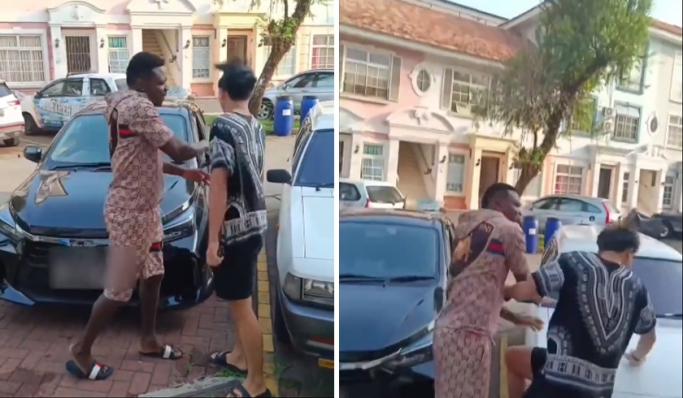 Viral di media sosial video yang menayangkan seorang pesepakbola menampar warga Tangerang. (Foto: PMJ News/Twitter @sosmedkeras)