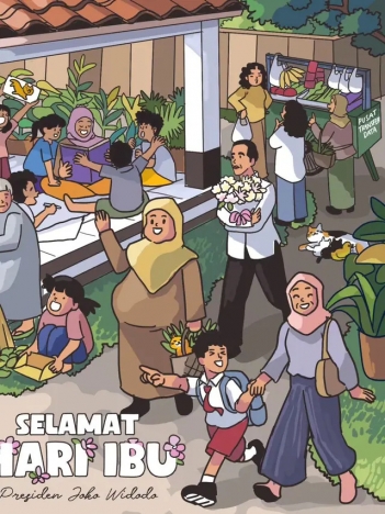 Presiden Jokowi ucapkan Selamat Hari Ibu. (Foto: PMJ/Instagram Jokowi).