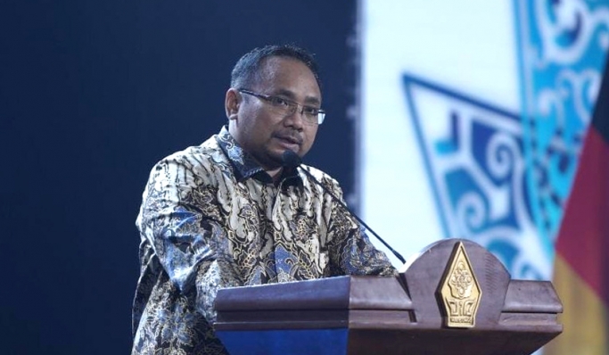 Menteri Agama Yaqut Cholil Qoumas saat menutup forum AICIS 2024. (Foto: PMJ News/Dok Kemenag)