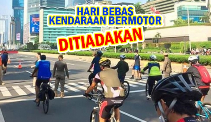 Dishub DKI Jakarta meniadakan hari bebas kendaraan bermotor atau Car Free Day. (Foto: Kolase PMJ News)