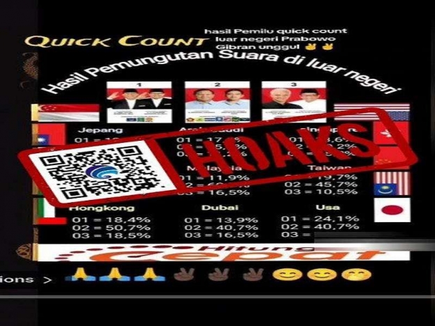 Hoax hasil perhitungan suara di luar negeri. (Foto; PMJ/Dok Kominfo).