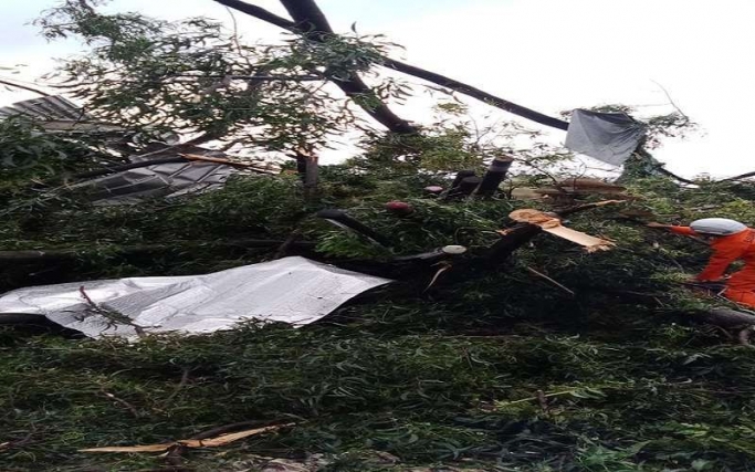 Rumah warga rusak akibat angin puting beliung. (Foto: PMJ/Dok BNPB).
