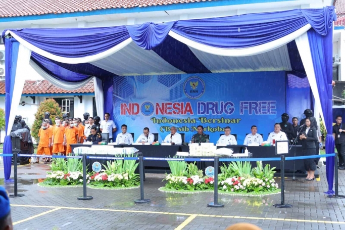 Puluhan kilo narkoba dimusnahkan Badan Nasional Narkotika (BNN). (Foto: PMJ/Dok BNN).
