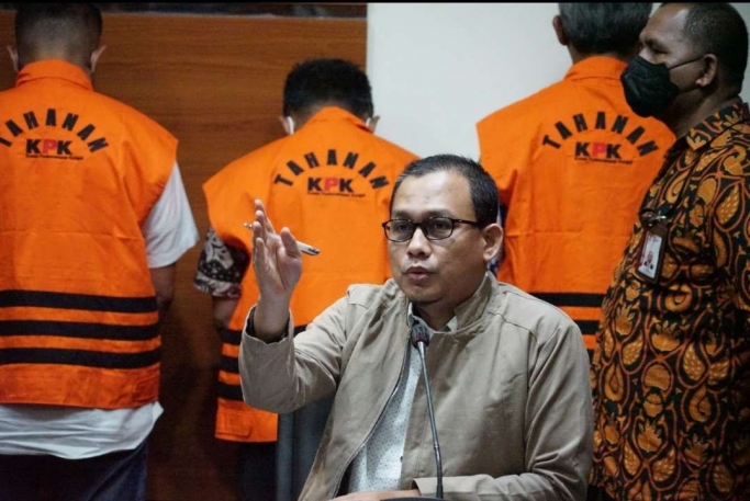 Plt Jubir KPK Ali Fikri beri keterangan. (Foto: PMJ/Hums KPK).