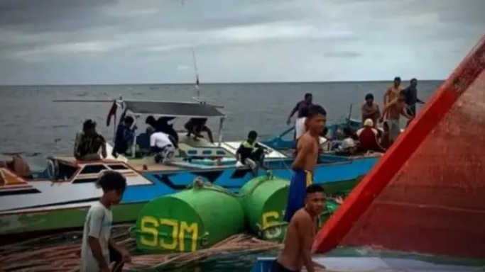 Tim SAR Gabungan lanjutkan pencarian kru KM Dewi II yang hilang di perairan Sulsel. (Foto; PMJ/Dok Polsek Taka Bonerate).