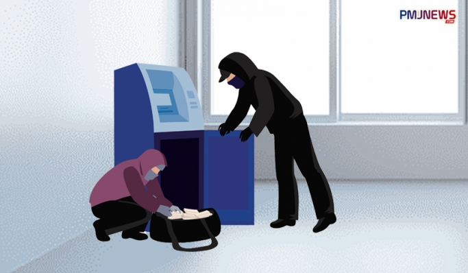 Ilustrasi pencurian mesin ATM. (Foto: PMJ News/Hadi)