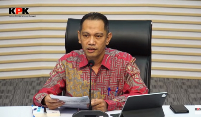 Wakil Ketua KPK, Nurul ghufron saat konferens pers. (Foto: PMJ News/YouTube KPK RI)