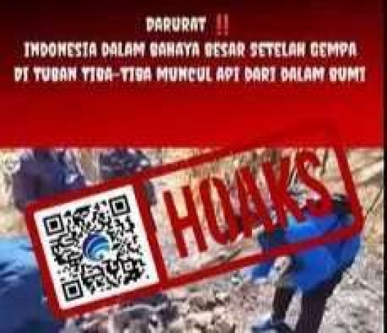 Video api muncul dari dalam bumi dipastikan HOAX. (Foto: PMJ/Dok Kominfo).