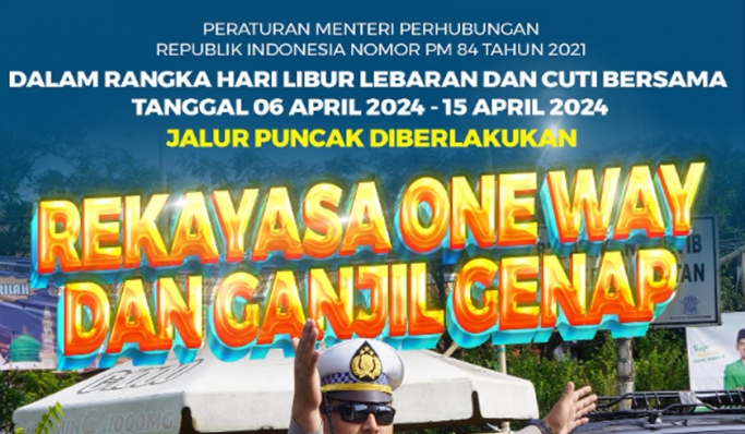 Polres Bogor akan memberlakukan sistem ganjil genap bagi kendaraan yang menuju kawasan Puncak selama libur Lebaran. (Foto: PMJ News/Instagram @@satlantaspolresbogor.tmc)