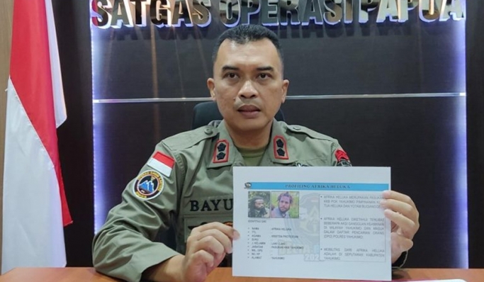 Kasatgas Humas Operasi Damai Cartenz 2024, AKBP Bayu Suseno saat memberikan keterangan. (Foto: PMJ News)