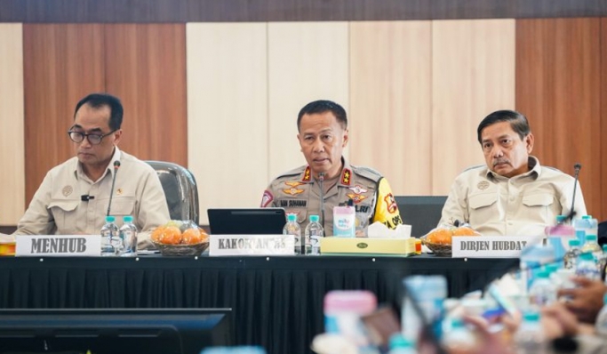 Kepala Korlantas Polri, Irjen Pol Aan Suhanan saat Rakor Pengamanan Arus Balik Idul Fitri 1445 H. (Foto: PMJ News)