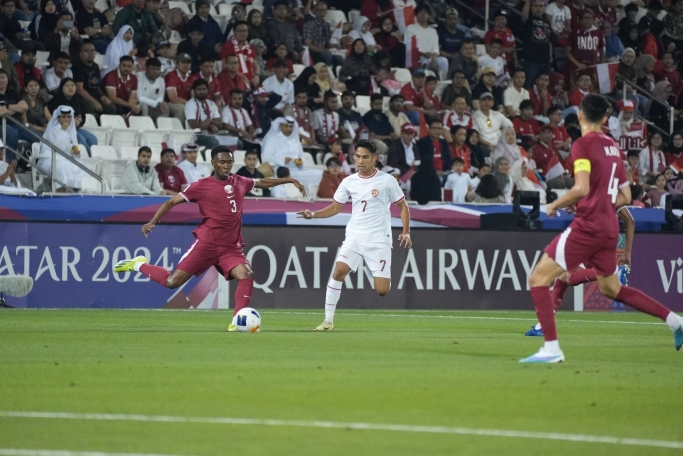 Timnas U-23 dikalahkan Timnas Qatar 0-2. (Foto: PMJ/Dok PSSI).