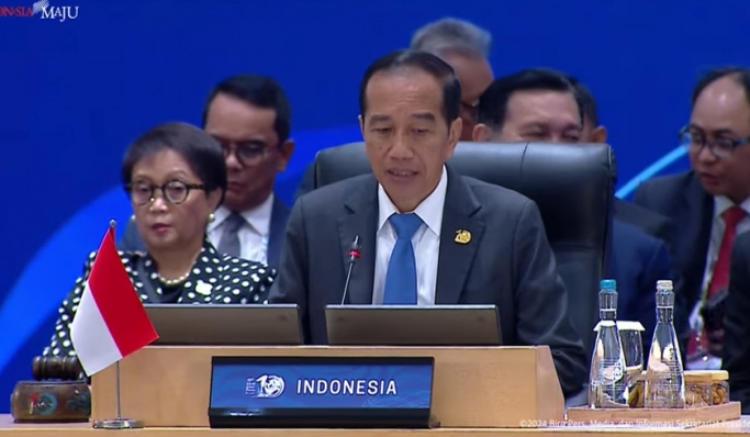 Presiden Jokowi resmi membuka KTT World Water Forum di Bali. (Foto: PMJ News/YouTube Setpres)