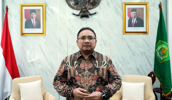 Menteri Agama Yaqut Cholil Qoumas mengucapkan selamat memperingati Hari Raya Tri Suci Waisak. (Foto: PMJ News/Dok Kemenag)