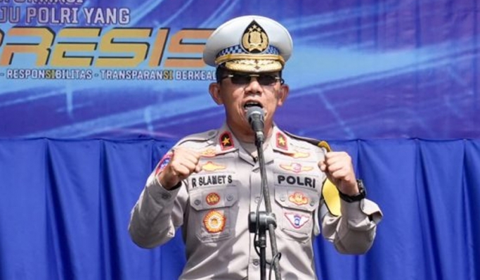 Dirgakkum Korlantas Polri selaku Kasatgas Walrolakir Brigjen Pol Raden Slamet Santoso. (Foto: PMJ News)