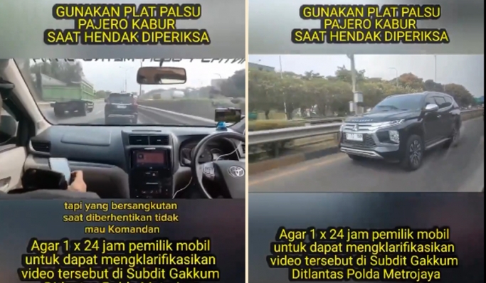 Video viral di media sosial memperlihatkan sebuah mobil polisi lalu lintas Polda Metro Jaya. (Foto: PMJ News/Twitter @tmcpoldametro)