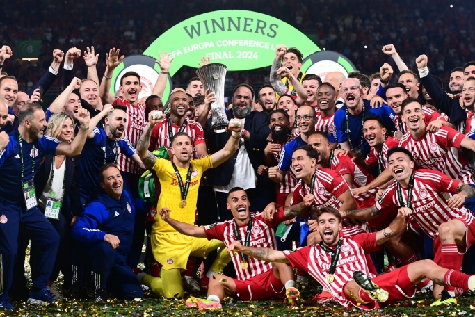 Klub Yunani, Olympiacos Juara UEFA Europa Conference. (Foto: PMJ/Media Officer Olympiacos).