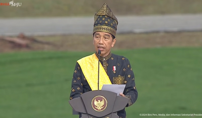 Presiden Jokowi memimpin Upacara Hari Lahir Pancasila. (Foto: PMJ News/YouTube Setpres)