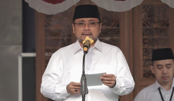 Menteri Agama, Yaqut Cholil Qoumas memimpin upacara Hari Lahir Pancasila. (Foto: PMJ News/Dok Kemenag)