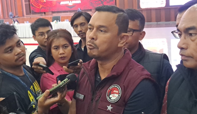 Dirtipidnarkoba Bareskrim Polri, Brigjen Pol Mukti Juharsa saat memberikan keterangan pers. (Foto: PMJ News/Fajar)