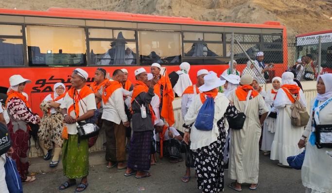 Jemaah haji Indonesia saat akan melaksanakan ibadah di Tanah Suci. (Foto: PMJ News/Dok Kemenag)