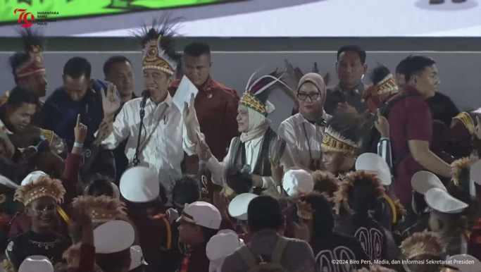Presiden Jokowi hadiri Hari Anak Nasional 2024 di Papua. (Foto: PMJ/Dok Sekpres).