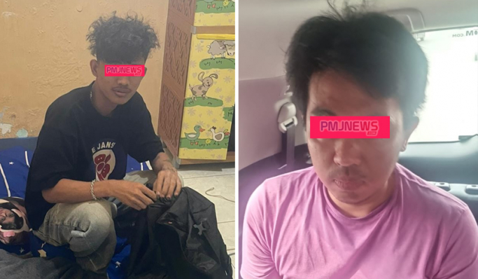 Ditreskrimsus Polda Metro Jaya menangkap dua orang terduga pelaku penyebaran video syur mirip anak musisi. (Foto: PMJ News/Fajar)