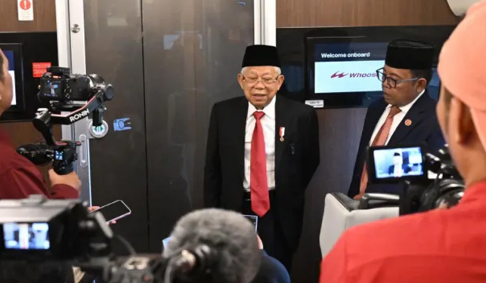 Wapres Ma'ruf Amin saat memberikan keterangan pers. (Foto: PMJ News/Divhumas Polri)