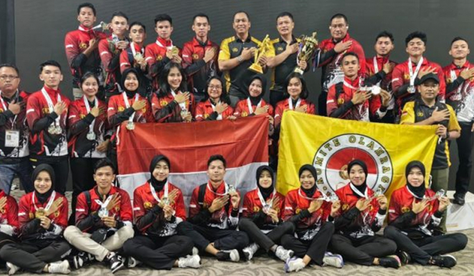 Tim Taekwondo Garbha Presisi Polri meraih juara dalam ajang Kejuaraan Taekwondo Malaysia International Championship 2024. (Foto: PMJ News)