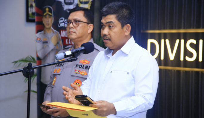 Juru Bicara Densus 88 Antiteror Polri, Kombes Pol Aswin Siregar saat konferensi pers. (Foto: PMJ News)