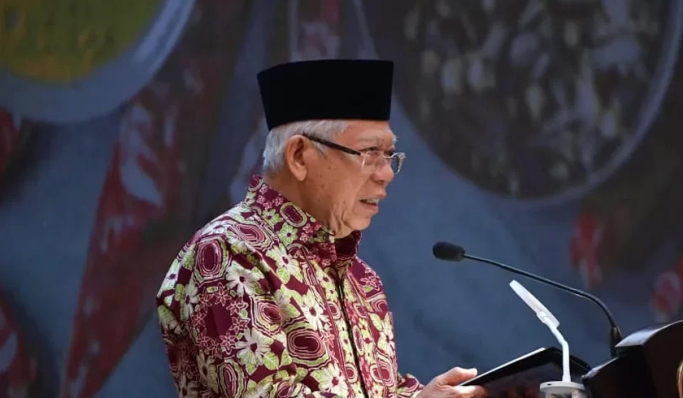 Wapres Ma'ruf Amin saat memberikan keterangan pers. (Foto: PMJ News/Dok Setwapres)