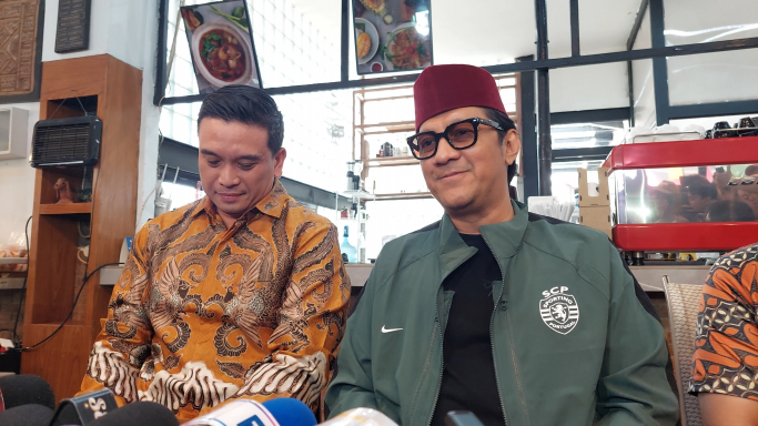 Andre Taulany saat menggelar jumpa pers. (Foto: PMJ/Gtg).