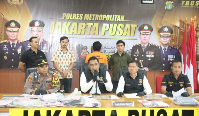 Kasat Reskrim Polres Metro Jakarta Pusat, AKBP Chandra Mata Rohansyah saat konferensi pers. (Foto: PMJ News)