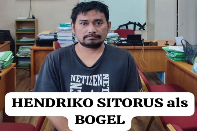 Henrico Sitorus alias Bogel pencuri handphone milik pemain timnas. (Foto: PMJ/Ist).