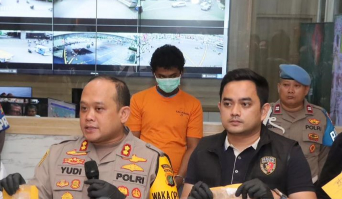 Wakapolres Metro Jakarta Utara, AKBP Wahyudi saat konferensi pers. (Foto: PMJ News)