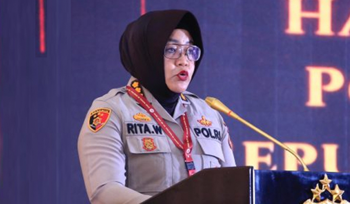 Ketua Panitia Sarasehan HUT Polwan, Kombes Pol Rita Wulandari Wibowo. (Foto: PMJ News)
